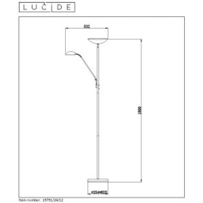 Lucide ZENITH Deckenfluter LED Chrom, 1-flammig 10 Lucide ZENITH Deckenfluter LED Chrom, 1-flammig – Bild 10