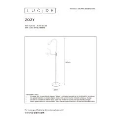 Lucide ZOZY Stehlampe LED Schwarz, 1-flammig -LED Leuchten Verkäufe 2022 lucide zozy stehlampe 18756 03 30 5