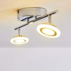 Hofstein Lucy Deckenspot LED Chrom, 2-flammig, Fernbedienung, Farbwechsler -LED Leuchten Verkäufe 2022 lucy deckenspot h3268353 3