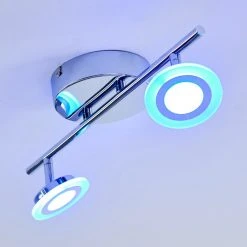 Hofstein Lucy Deckenspot LED Chrom, 2-flammig, Fernbedienung, Farbwechsler -LED Leuchten Verkäufe 2022 lucy deckenspot h3268353 6