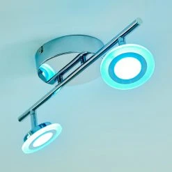 Hofstein Lucy Deckenspot LED Chrom, 2-flammig, Fernbedienung, Farbwechsler -LED Leuchten Verkäufe 2022 lucy deckenspot h3268353 9