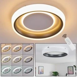 Hofstein Mackay Deckenleuchte LED Anthrazit, Wei&szlig;, 1-flammig