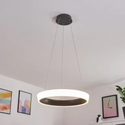 Hofstein Mackay Deckenleuchte LED Anthrazit, Wei&szlig;, 1-flammig, Fernbedienung -LED Leuchten Verkäufe 2022 mackay deckenleuchte h3326251 14