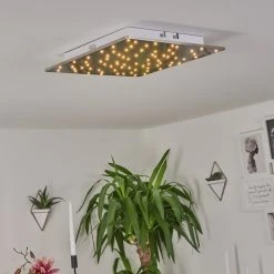 Hofstein Madrier Deckenleuchte LED Nickel-Matt, Wei&szlig;, 1-flammig, Fernbedienung -LED Leuchten Verkäufe 2022 madrier deckenleuchte h3446393 6