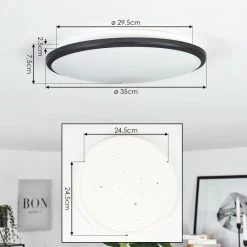 Hofstein Magdala Deckenpanel LED Schwarz, Wei&szlig;, 1-flammig -LED Leuchten Verkäufe 2022 magdala deckenpanel h3560334 3