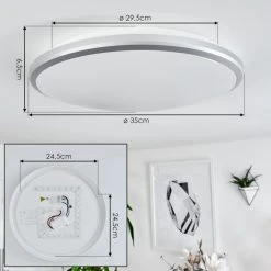 Hofstein Magdala Deckenpanel LED Wei&szlig;, 1-flammig, Fernbedienung -LED Leuchten Verkäufe 2022 magdala deckenpanel h3562352 3