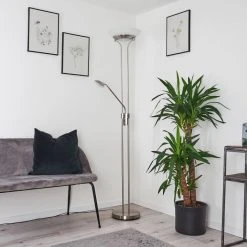 Hofstein Mairoa Deckenfluter LED Nickel-Matt, 2-flammig -LED Leuchten Verkäufe 2022 mairoa deckenfluter h3385296 10