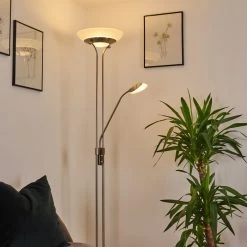 Hofstein Mairoa Deckenfluter LED Nickel-Matt, 2-flammig -LED Leuchten Verkäufe 2022 mairoa deckenfluter h3385296 6