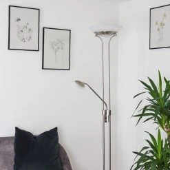 Hofstein Mairoa Deckenfluter LED Nickel-Matt, 2-flammig -LED Leuchten Verkäufe 2022 mairoa deckenfluter h3385296 7