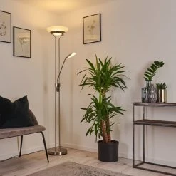 Hofstein Mairoa Deckenfluter LED Nickel-Matt, 2-flammig -LED Leuchten Verkäufe 2022 mairoa deckenfluter h3385296 8