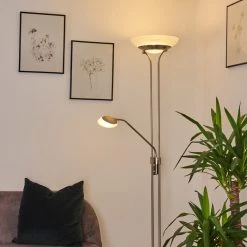 Hofstein Mairoa Deckenfluter LED Nickel-Matt, 2-flammig -LED Leuchten Verkäufe 2022 mairoa deckenfluter h3385296 9