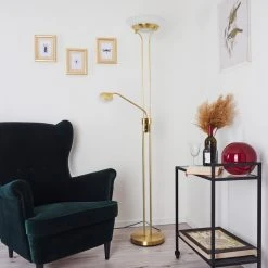 Hofstein Mairoa Deckenfluter LED Messing, 2-flammig -LED Leuchten Verkäufe 2022 mairoa deckenfluter h3385319 10