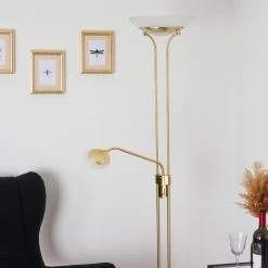 Hofstein Mairoa Deckenfluter LED Messing, 2-flammig -LED Leuchten Verkäufe 2022 mairoa deckenfluter h3385319 7