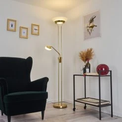 Hofstein Mairoa Deckenfluter LED Messing, 2-flammig -LED Leuchten Verkäufe 2022 mairoa deckenfluter h3385319 8