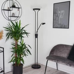 Hofstein Mairoa Deckenfluter LED Schwarz, 2-flammig -LED Leuchten Verkäufe 2022 mairoa deckenfluter h3385333 9