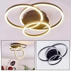 Hofstein Malanie Deckenleuchte LED Schwarz, 1-flammig