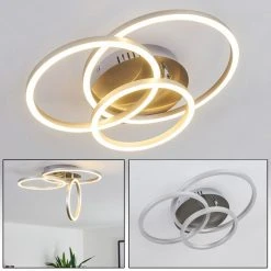 Hofstein Malanje Deckenleuchte LED Nickel-Matt, 3-flammig