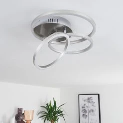 Hofstein Malanje Deckenleuchte LED Nickel-Matt, 3-flammig -LED Leuchten Verkäufe 2022 malanje deckenleuchte h3374825 5