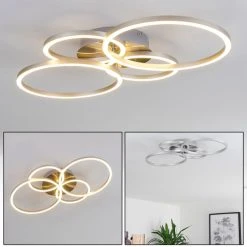 Hofstein Malanje Deckenleuchte LED Nickel-Matt, 4-flammig