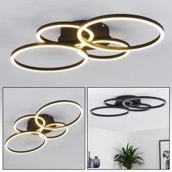 Hofstein Malanje Deckenleuchte LED Schwarz, 4-flammig