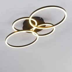 Hofstein Malanje Deckenleuchte LED Schwarz, 4-flammig -LED Leuchten Verkäufe 2022 malanje deckenleuchte h3374863 12