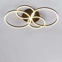 Hofstein Malanje Deckenleuchte LED Schwarz, 4-flammig -LED Leuchten Verkäufe 2022 malanje deckenleuchte h3374863 16