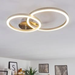 Hofstein Malanje Deckenleuchte LED Nickel-Matt, 2-flammig