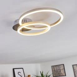 Hofstein Malanje Deckenleuchte LED Nickel-Matt, 2-flammig -LED Leuchten Verkäufe 2022 malanje deckenleuchte h3381618 9