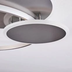 Hofstein Manzanales&nbsp; Deckenleuchte LED Chrom, 1-flammig, Fernbedienung -LED Leuchten Verkäufe 2022 manzanales deckenleuchte h3381403 3