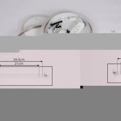 Hofstein Manzanales&nbsp; Deckenleuchte LED Chrom, 1-flammig, Fernbedienung -LED Leuchten Verkäufe 2022 manzanales deckenleuchte h3381403 4