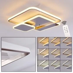 Hofstein Manzanales&nbsp; Deckenleuchte LED Chrom, 1-flammig, Fernbedienung