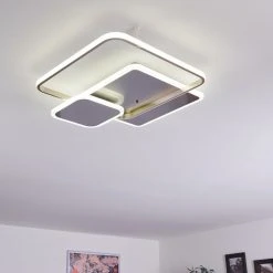 Hofstein Manzanales&nbsp; Deckenleuchte LED Chrom, 1-flammig, Fernbedienung -LED Leuchten Verkäufe 2022 manzanales deckenleuchte h3381434 10