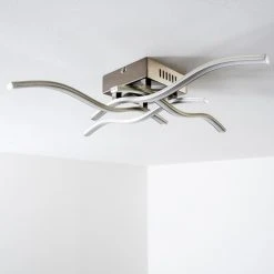 Hofstein Mapleton Deckenleuchte LED Nickel-Matt, 4-flammig -LED Leuchten Verkäufe 2022 mapleton deckenleuchte h3009581 4