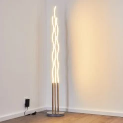 Hofstein Mapleton Stehleuchte LED Nickel-Matt, 3-flammig, Fernbedienung -LED Leuchten Verkäufe 2022 mapleton stehleuchte h3009567 13