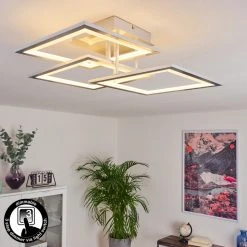 Hofstein Marcus Deckenleuchte LED Silber, 1-flammig