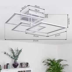Hofstein Marcus Deckenleuchte LED Silber, 1-flammig -LED Leuchten Verkäufe 2022 marcus deckenleuchte h3417935 3