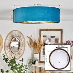 Hofstein Maripi Deckenleuchte LED Blau, Gold, 1-flammig -LED Leuchten Verkäufe 2022 maripi deckenleuchte h3460054 3