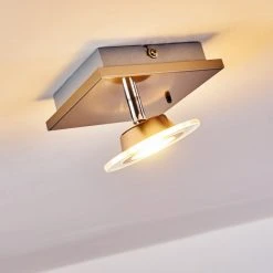 Hofstein Marsen Deckenleuchte LED Nickel-Matt, 1-flammig, Fernbedienung, Farbwechsler -LED Leuchten Verkäufe 2022 marsen deckenleuchte h3297896 do2 11