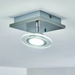 Hofstein Marsen Deckenleuchte LED Nickel-Matt, 1-flammig, Fernbedienung, Farbwechsler -LED Leuchten Verkäufe 2022 marsen deckenleuchte h3297896 do2 15