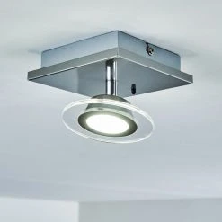 Hofstein Marsen Deckenleuchte LED Nickel-Matt, 1-flammig, Fernbedienung, Farbwechsler -LED Leuchten Verkäufe 2022 marsen deckenleuchte h3297896 do2 16