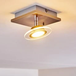 Hofstein Marsen Deckenleuchte LED Nickel-Matt, 1-flammig, Fernbedienung, Farbwechsler -LED Leuchten Verkäufe 2022 marsen deckenleuchte h3297896 do2 2