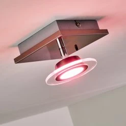 Hofstein Marsen Deckenleuchte LED Nickel-Matt, 1-flammig, Fernbedienung, Farbwechsler -LED Leuchten Verkäufe 2022 marsen deckenleuchte h3297896 do2 22