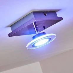 Hofstein Marsen Deckenleuchte LED Nickel-Matt, 1-flammig, Fernbedienung, Farbwechsler -LED Leuchten Verkäufe 2022 marsen deckenleuchte h3297896 do2 23