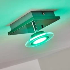 Hofstein Marsen Deckenleuchte LED Nickel-Matt, 1-flammig, Fernbedienung, Farbwechsler -LED Leuchten Verkäufe 2022 marsen deckenleuchte h3297896 do2 24