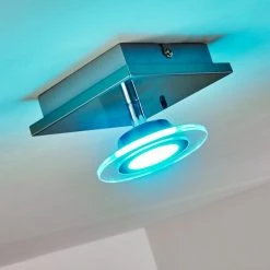 Hofstein Marsen Deckenleuchte LED Nickel-Matt, 1-flammig, Fernbedienung, Farbwechsler -LED Leuchten Verkäufe 2022 marsen deckenleuchte h3297896 do2 5