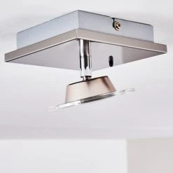 Hofstein Marsen Deckenleuchte LED Nickel-Matt, 1-flammig, Fernbedienung, Farbwechsler -LED Leuchten Verkäufe 2022 marsen deckenleuchte h3297896 do2 7