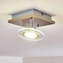 Hofstein Marsen Deckenleuchte LED Nickel-Matt, 1-flammig, Fernbedienung, Farbwechsler -LED Leuchten Verkäufe 2022 marsen deckenleuchte h3297896 do2 8