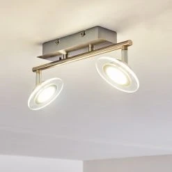 Leuchten Direkt Marsen Deckenleuchte LED Nickel-Matt, 2-flammig, Fernbedienung, Farbwechsler -LED Leuchten Verkäufe 2022 marsen deckenleuchte h3297957 do2 8