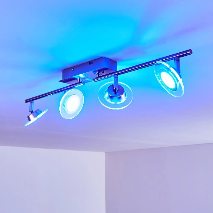 Leuchten Direkt Marsen Deckenleuchte LED Nickel-Matt, 4-flammig, Fernbedienung, Farbwechsler 6 Leuchten Direkt Marsen Deckenleuchte LED Nickel-Matt, 4-flammig, Fernbedienung, Farbwechsler – Bild 6