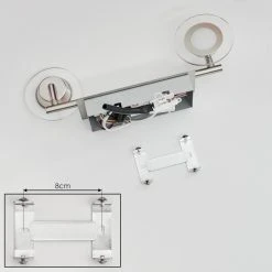 Hofstein Marsen Deckenleuchte LED Nickel-Matt, Chrom, 2-flammig, Fernbedienung, Farbwechsler -LED Leuchten Verkäufe 2022 marsen deckenleuchte h3580196 4